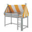 Full Size Loft Bed With Canopy, LED Lights & Book Shelf-162360897