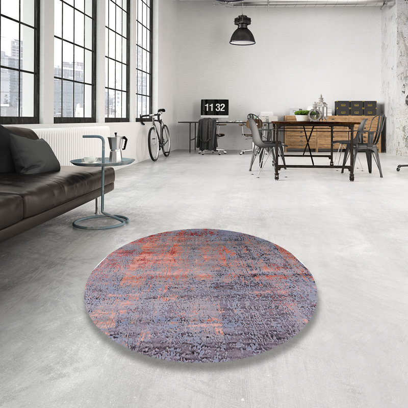Abstract Indoor Rug, Round 5'