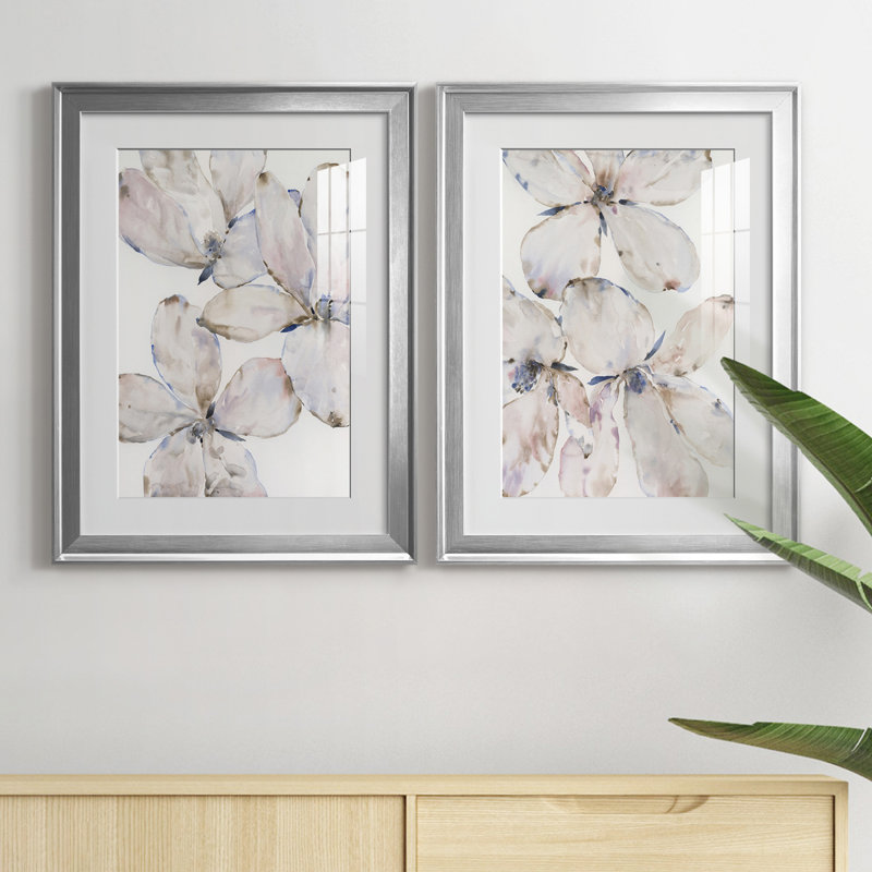 Soft Wind Flowers I, reproduction encadrée de qualité supérieure - prête à être accrochée, H 42,5 po x l 61 po x P 1 po