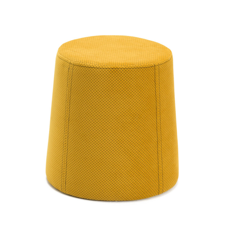 Repose-pieds de 13,8 po Frederika, 100 % polyester jaune