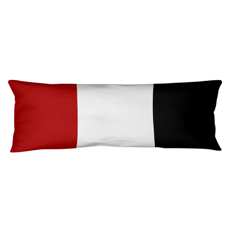 Adel Polyester Medium Pillow, Red/White