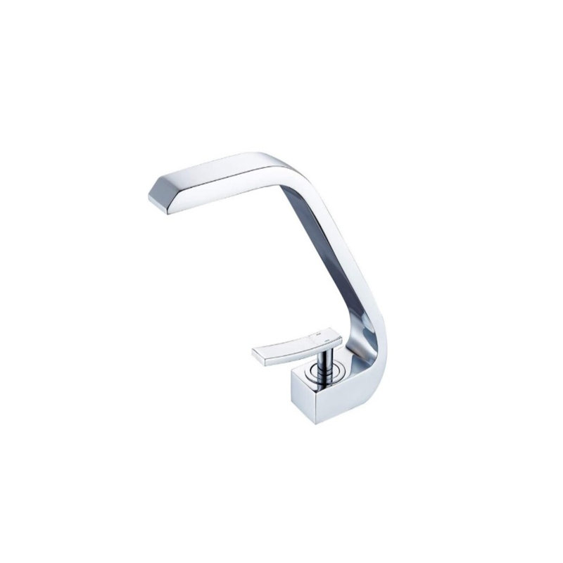 Lavabo de salle de bain mural rectangulaire en céramique blanche avec robinet