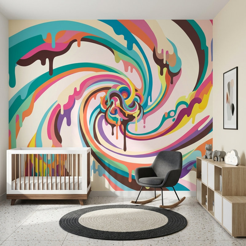 White Background Wallpaper Light Bright Wall Mural, Non-Woven Nonpasted, 120"x96"