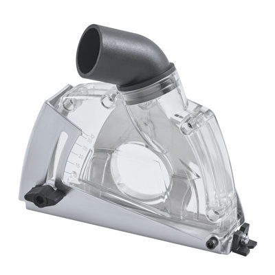 Capot anti-poussière de coupe pour meuleuses d'angle, carter de meulage d'angle universel de 4 à 5 po avec 6 rondelles de serrage et meule diamantée de 5 po, profondeur de coupe réglable, raccorder à l'aspirateur