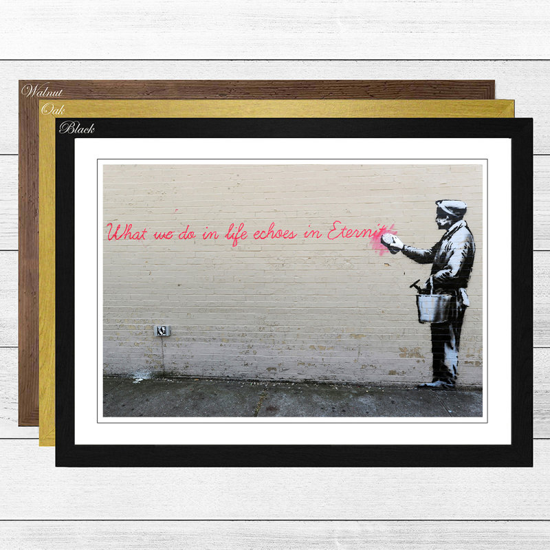 Banksy - Single Picture Frame Print, Black