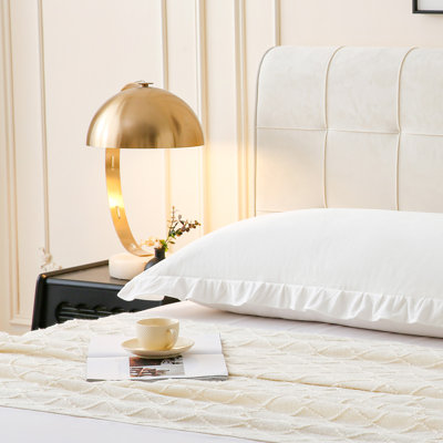 White Velvet Body Pillow Cover 20 x54 Pillow Cover White Ruffles Body Pillow Case Covers Luxurious and Vintage Long Pillowcase Set of 1