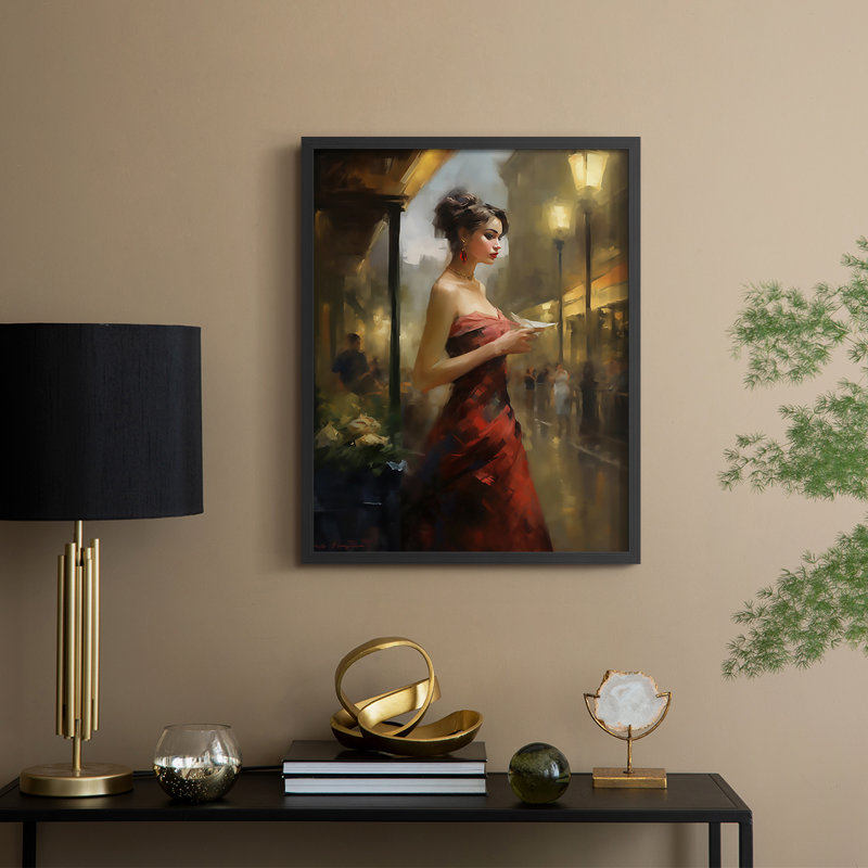 Reproduction encadrée WOMEN Series CDLXV III - bois massif, H 21 po x l 17 po, Noir, noir, noir, noir