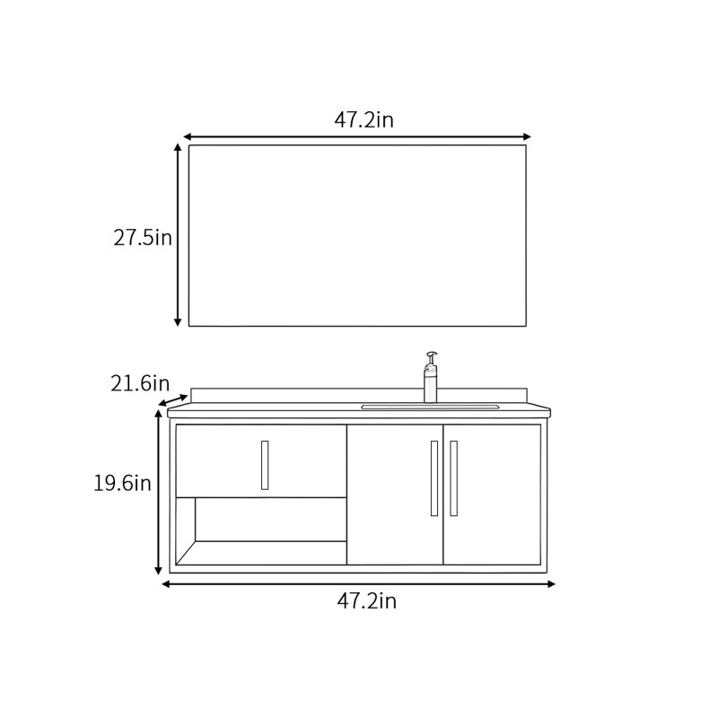 Appling, 19.6" H x 47.2" W x 21.6" D