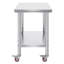 Table de travail en acier inoxydable 36 x 24 pouces avec 4 roues-1255508331
