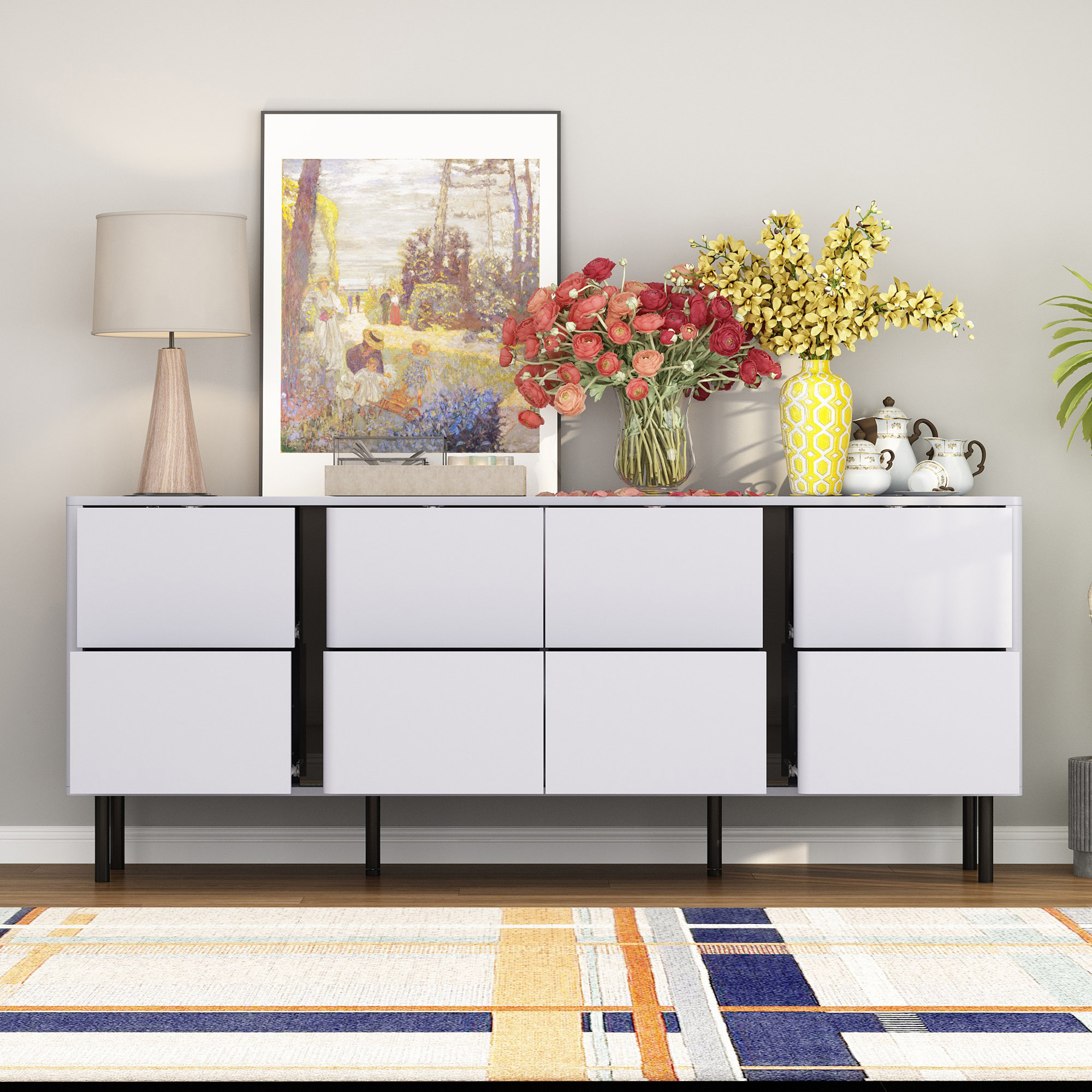 Ebern Designs 8-Drawer Cabinet With Modern Design - Wayfair Canada