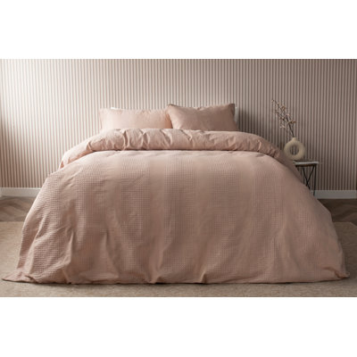 Cotton Striped Duvet Cover with Pillowcases