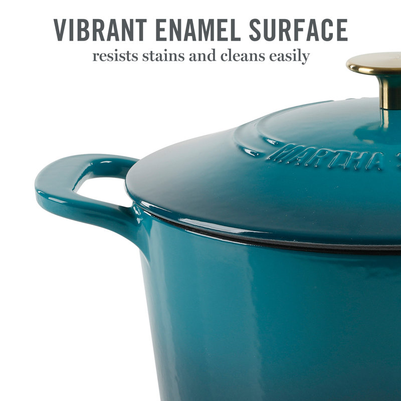 Emerald Ombre 7-Quart Enameled Cast Iron Dutch Oven with Lid
