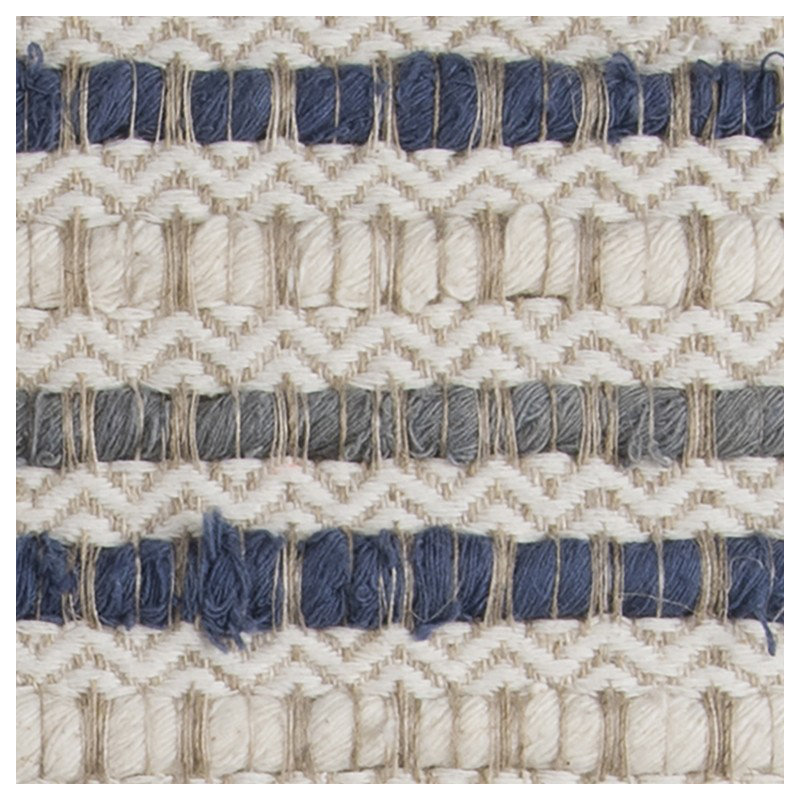 Coussin bleu et beige