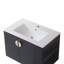 Meuble-lavabo de salle de bain avec lavabo, 2 portes et tablette de rangement ouverte-1408743509