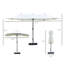 Parasol de patio rectangulaire en acier pour l'extérieur double face avec base, protection solaire et manivelle pour terrasse de piscine-1221081300