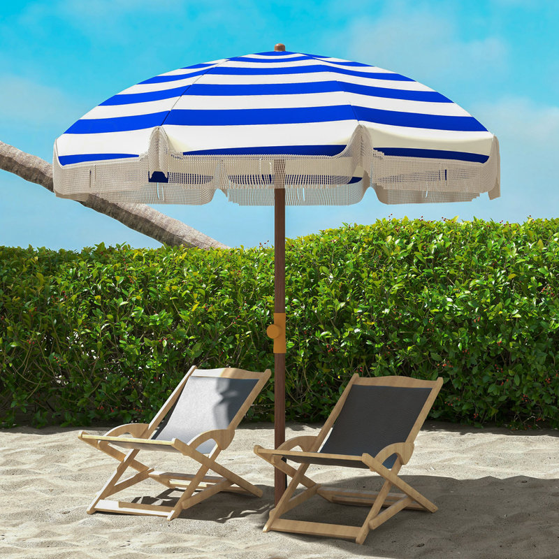 Parasol de plage portatif Outsunny, Bleu