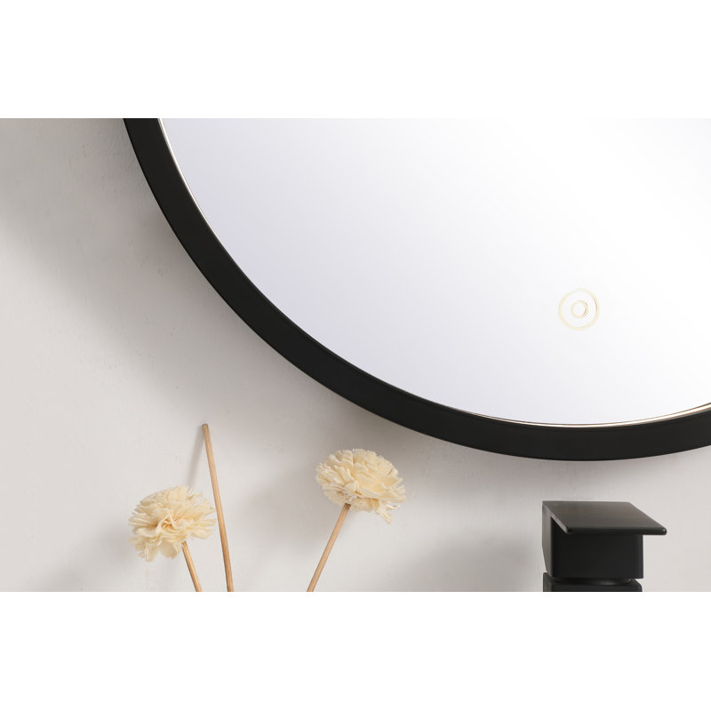 Miroir de salle de bain Pickard, Noir, 18" x 18"