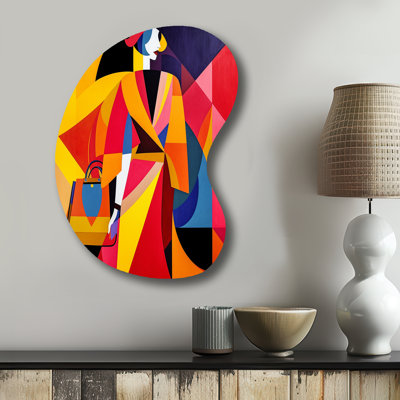Clarajane - femme asymétrique, art mural en métal, sculpture murale en forme unique