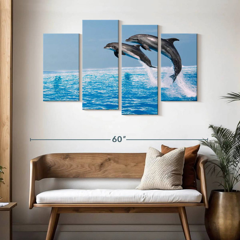 Brampt Two Leaping Dolphins, 32'' H x 52'' W