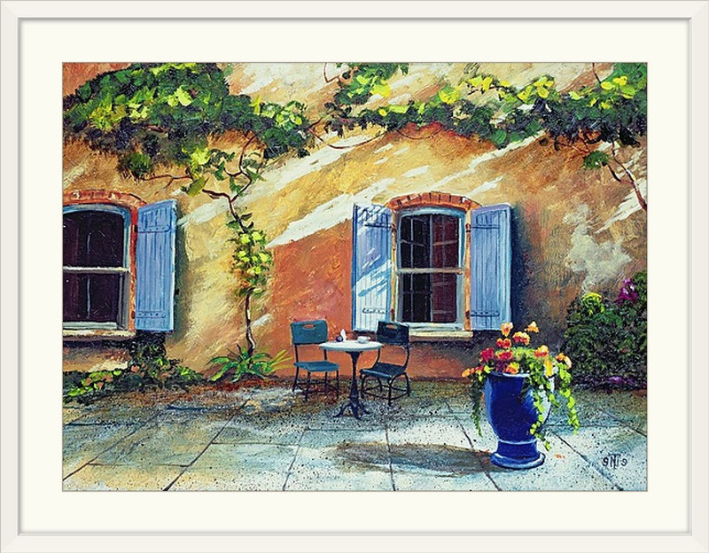 Reproduction d'art, Yorktown, H 35 po x l 44 po x P 1 po, Cadre blanc