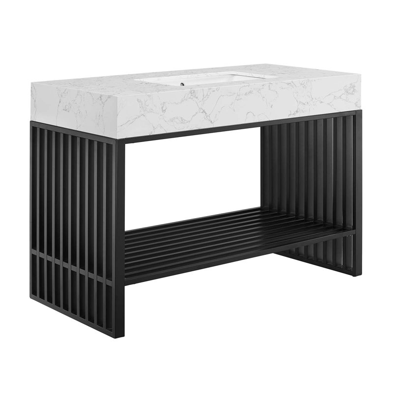 Modway Gridiron 48" Bathroom Vanity, Black
