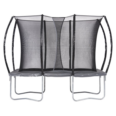 Halpern Freeport Park 305cm x 213cm Rectangle Backyard Trampoline with Safety Enclosure