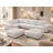 7 Piece Breathable Leather Sectional Modular Sofa with Two Removable Ottomans-352196890