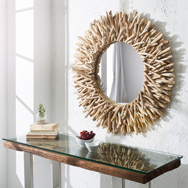 Deherrera Wood Wall Mirror, Brown