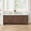 Lala 84" Double Bathroom Vanity with Grain White Engineered Stone Countertop without Mirror-2077209834