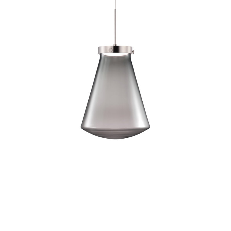 Flask 1 - Light LED Pendant, Gray, 121.5" H x 9" W x 9" D