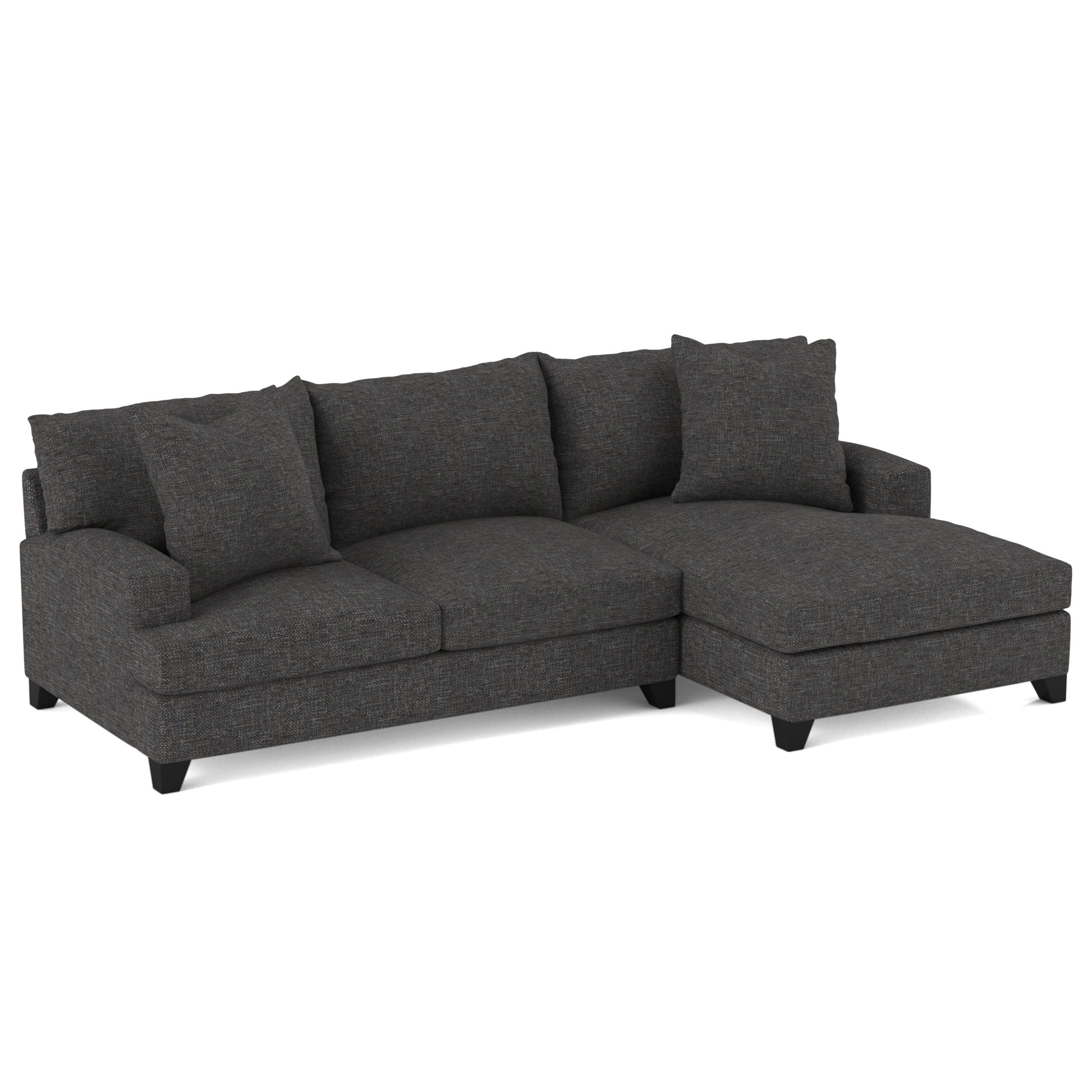 Shorewood Upholstered Chaise L-Sectional, Right Hand Facing, Thrillist Denim