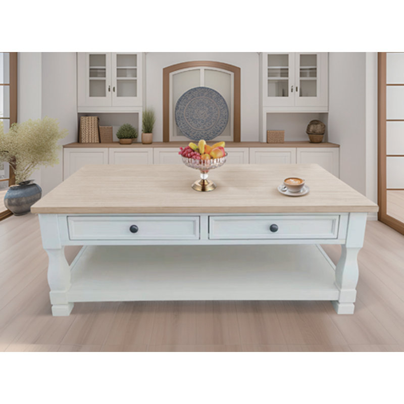 Table basse à quatre pieds avec rangement Caralyne