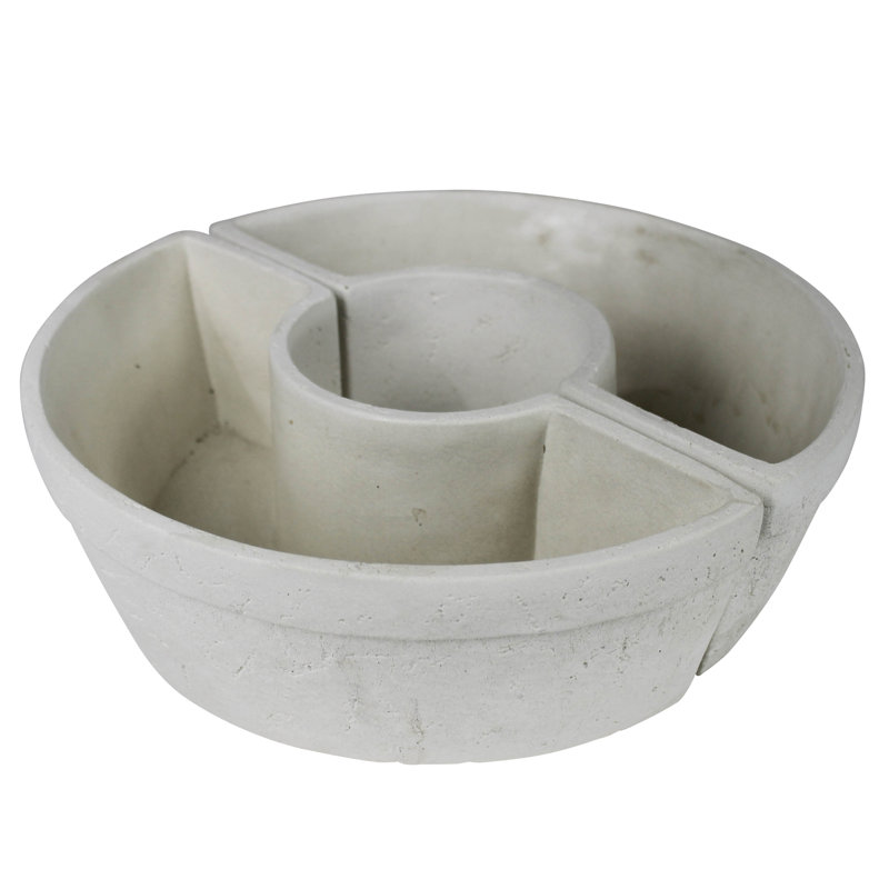 Tresco Umbrella Planter, Cement - White