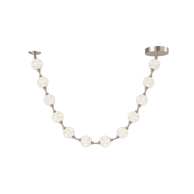 Luminaire suspendu sphérique Marni, Nickel poli, 12 Lights