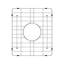Grille de fond d'évier en acier inoxydable robuste à drain central L 12-5 / 8 "x l 10-5 / 8"