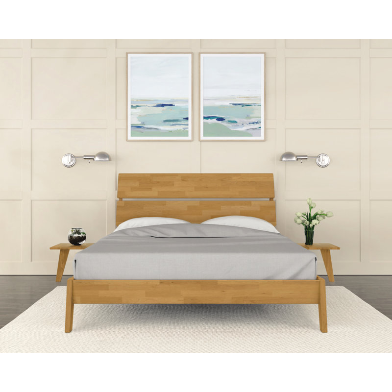 Linn Solid Wood Nightstand, Seared Oak
