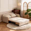 Two-Seater Sofa Bed with Solid Wood Arms and Storage, Beige Pull-Out Sleeper Fast Dispatch From UK Warehouse – Dispatched Within 2 Days