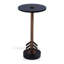 Franco Glass Top Pedestal End Table