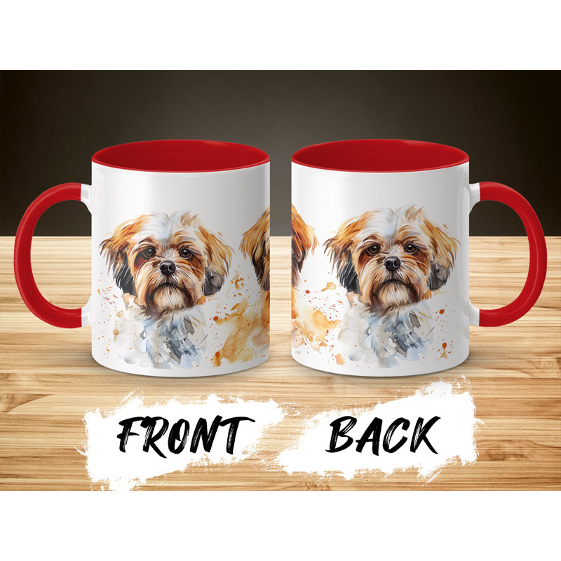 Ceramic Coffee Mug, Red, 3