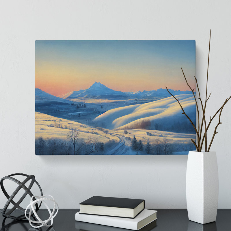 Winter Mountain Sunrise Vol.2 - Wrapped Canvas, 35cm H x 50cm W x 3cm D