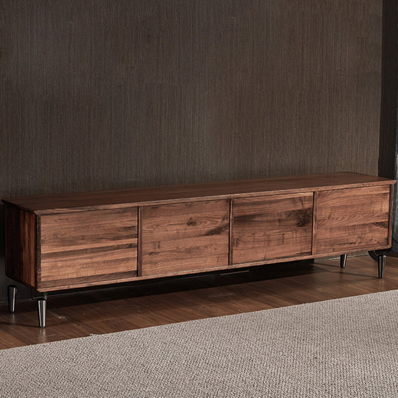 Black walnut solid wood TV cabinet