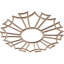 Médaillon de plafond en bois ajouré 16 pi x P 5 5/8 po x T 3/8 po Augustus, noyer-63412118-63412090