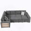 Canapé modulaire confortable en forme de U avec fonctions polyvalentes pour le salon-38390548