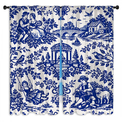 Rideaux de fenêtre Blue Toile