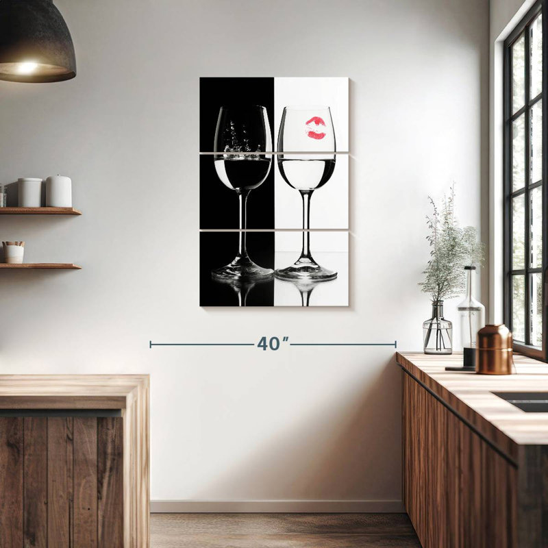 Yarlin - vin noir et blanc, H 38 po x l 24 po