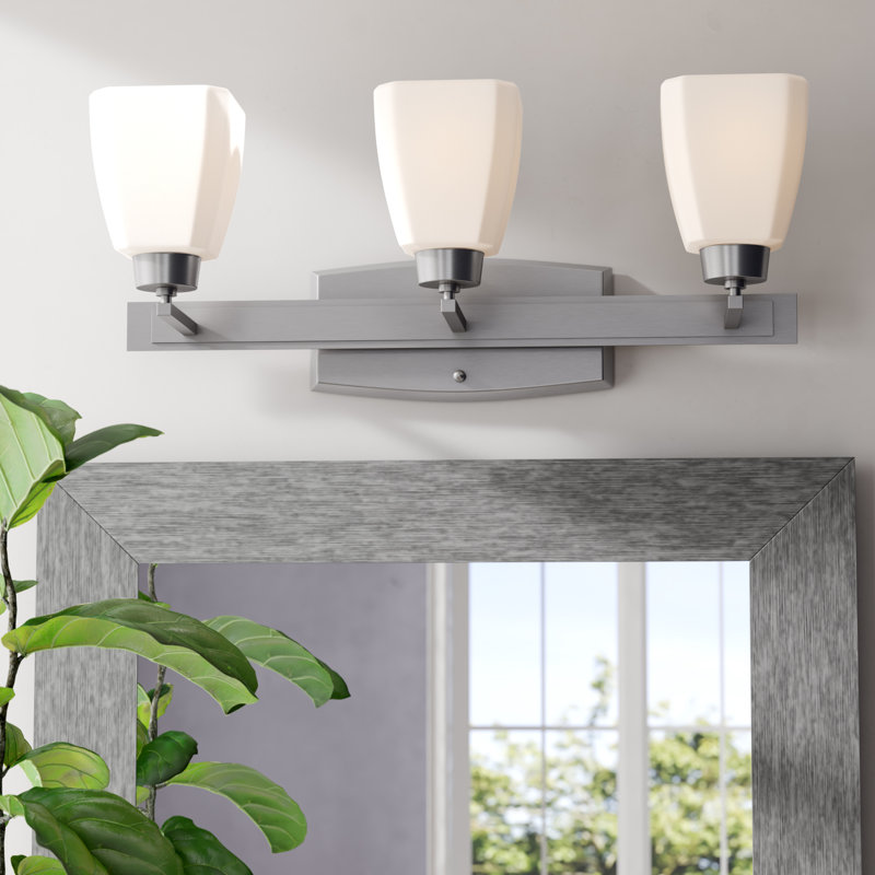 Éclairage pour meuble-lavabo 3 lumières Ellenberger, Nickel satiné brossé