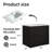 Bathroom Vanity Cabinet with Sink Black Wall Mounted Bathroom Vanities with Ceramic Sink Floating Fluted Sink Vanity with Drawers,Modern-193303902