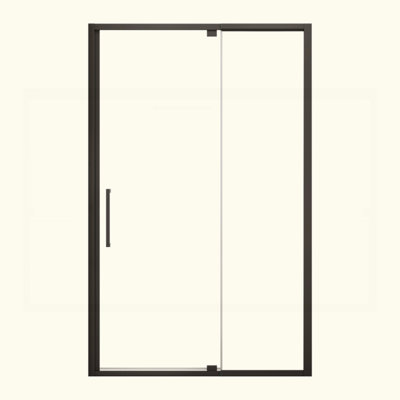 44-48" W X 76" H Scalable Adjustable Frame Shower Door With 1/4"(6Mm) Clear SGCC Tempered Glass,Aluminium Alloy Shower Doors,Reversible Installation