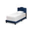 Lit à panneau tapissier en velours gris (grand)-236476774-236476775