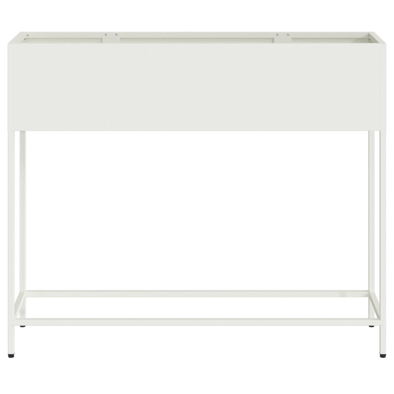 Elevated Planter, 82cm H x 100cm W x 26cm D, White